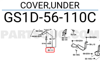 Mazda GS1D56110C COVER,UNDER