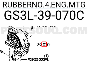 Mazda GS3L39070C RUBBERNO.4,ENG.MTG