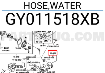 Mazda GY011518XB HOSE,WATER