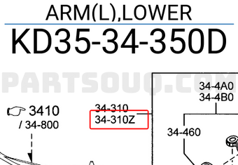 Mazda KD3534350D ARM(L),LOWER
