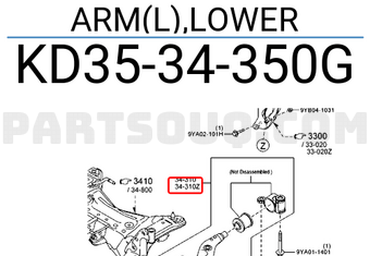 Mazda KD3534350G ARM(L),LOWER