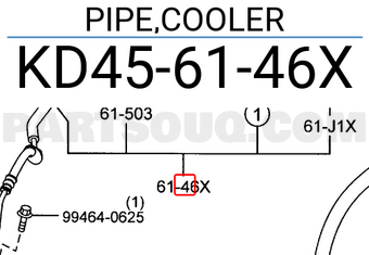 Mazda KD456146X PIPE,COOLER