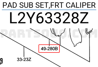 Mazda L2Y63328Z PAD SUB SET,FRT CALIPER