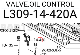 Mazda L30914420A VALVE,OIL CONTROL