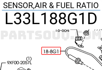 Mazda L33L188G1D SENSOR,AIR & FUEL RATIO