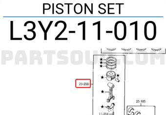 Mazda L3Y211010 PISTON SET