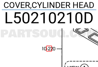 Mazda L50210210D COVER,CYLINDER HEAD