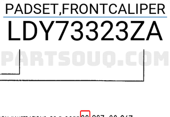 Mazda LDY73323ZA PADSET,FRONTCALIPER
