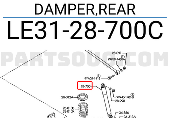 Mazda LE3128700C DAMPER,REAR
