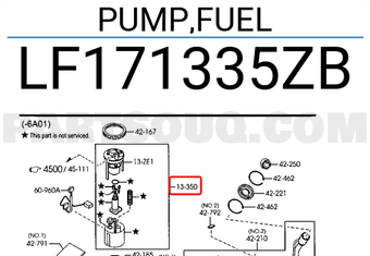 Mazda LF171335ZB PUMP,FUEL