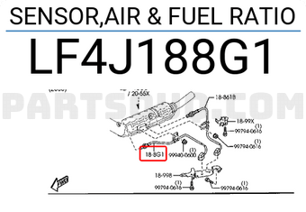 Mazda LF4J188G1 SENSOR,AIR & FUEL RATIO