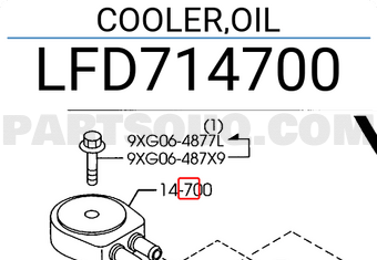 Mazda LFD714700 COOLER,OIL