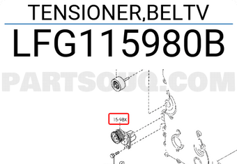 Mazda LFG115980B TENSIONER,BELTV
