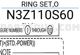 Mazda N3Z110S60 RING SET,O