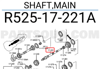 Mazda R52517221A SHAFT,MAIN