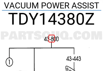 Mazda TDY14380Z VACUUM POWER ASSIST