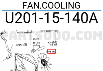 Mazda U20115140A FAN,COOLING