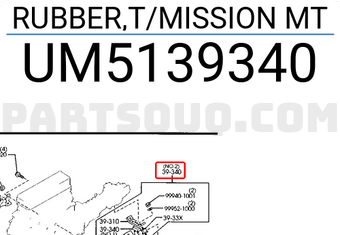 Mazda UM5139340 RUBBER,T/MISSION MT