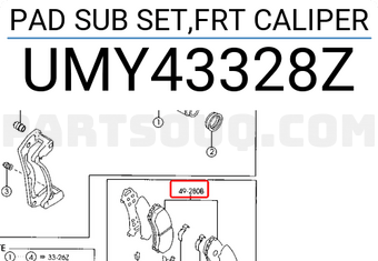 Mazda UMY43328Z PAD SUB SET,FRT CALIPER