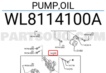 Mazda WL8114100A PUMP,OIL