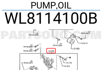 Mazda WL8114100B PUMP,OIL