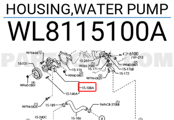 Mazda WL8115100A HOUSING,WATER PUMP
