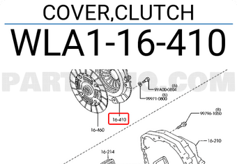 Mazda WLA116410 COVER,CLUTCH