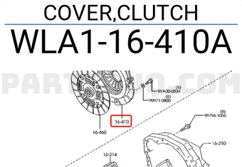 Mazda WLA116410A COVER,CLUTCH