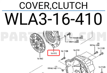 Mazda WLA316410 COVER,CLUTCH