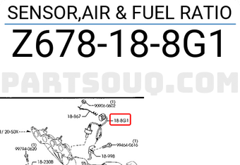 Mazda Z678188G1 SENSOR,AIR & FUEL RATIO