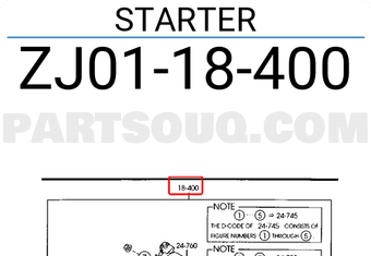 Mazda ZJ0118400 STARTER