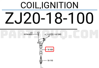 Mazda ZJ2018100 COIL,IGNITION