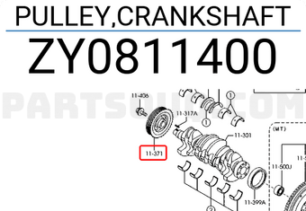 Mazda ZY0811400 PULLEY,CRANKSHAFT