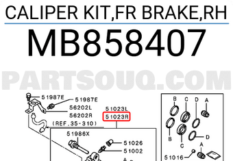 Mitsubishi MB858407 CALIPER KIT,FR BRAKE,RH