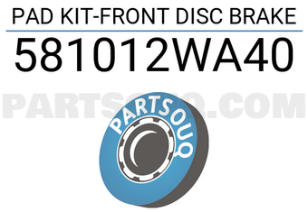 Mobis 581012WA40 PAD KIT-FRONT DISC BRAKE