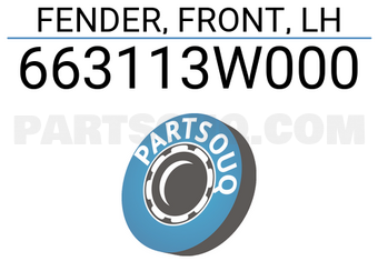 Mobis 663113W000 Fender, Front, LH