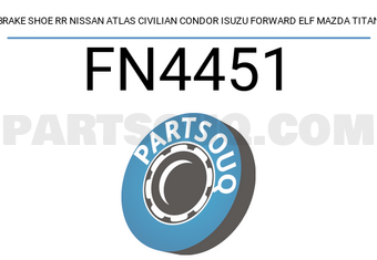 NIBK FN4451 BRAKE SHOE RR NISSAN ATLAS CIVILIAN CONDOR ISUZU FORWARD ELF MAZDA TITAN