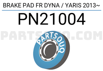 NIBK PN21004 BRAKE PAD FR DYNA / YARIS 2013~