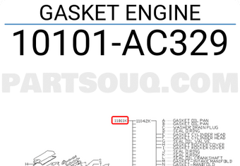 Nissan 10101AC329 GASKET ENGINE