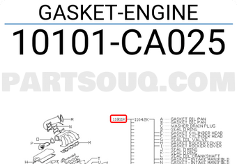 Nissan 10101CA025 GASKET-ENGINE
