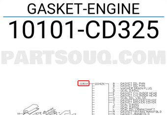 Nissan 10101CD325 GASKET-ENGINE