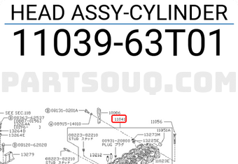 Nissan 1103963T01 HEAD ASSY-CYLINDER