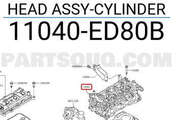 Nissan 11040ED80B HEAD ASSY-CYLINDER