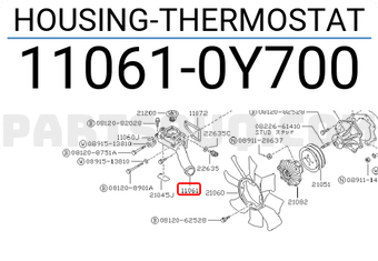 Nissan 110610Y700 HOUSING-THERMOSTAT