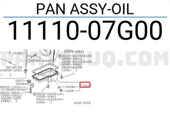 Nissan 1111007G00 PAN ASSY-OIL
