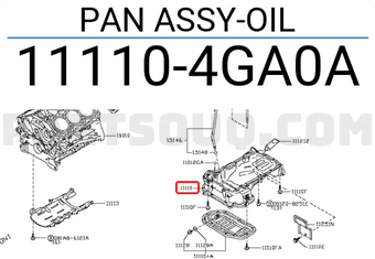 Nissan 111104GA0A PAN ASSY-OIL