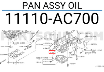 Nissan 11110AC700 PAN ASSY OIL