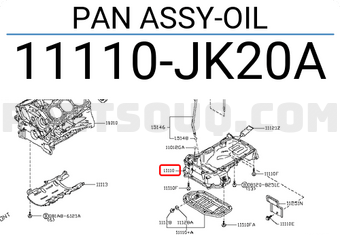 Nissan 11110JK20A PAN ASSY-OIL