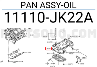 Nissan 11110JK22A PAN ASSY-OIL