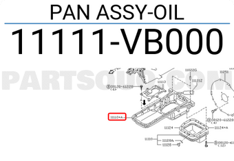 Nissan 11111VB000 PAN ASSY-OIL